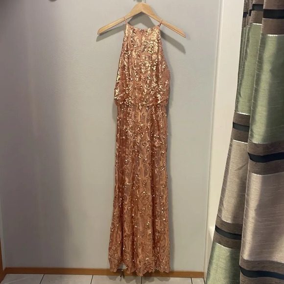 Donna Morgan woman’s rose gold Tiffany gown - Picture 10 of 10